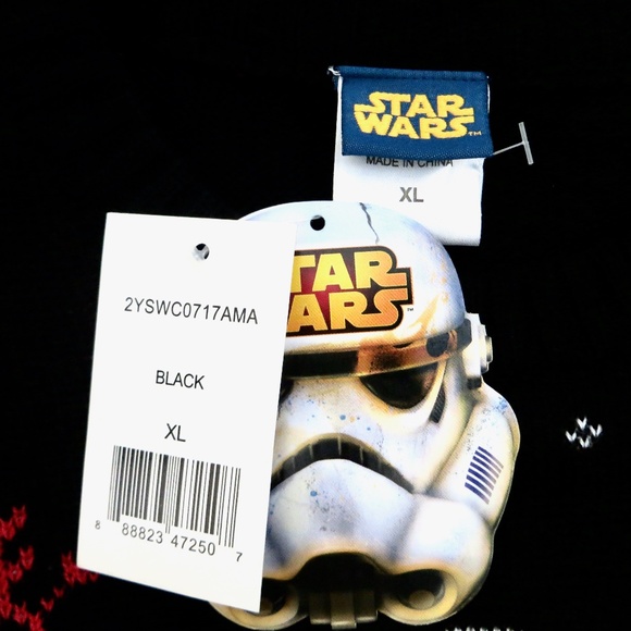 NEW! Star Wars Darth Vader Knit Ugly Christmas Sweater Black Red Youth XL - Picture 5 of 7